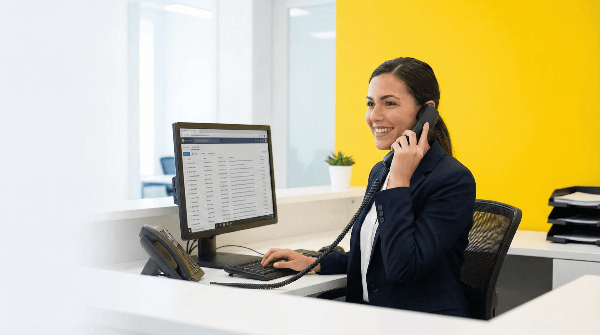 Spray foam contractor reviewing leads on phone